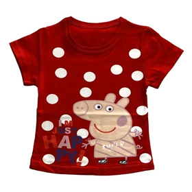 ست تیشرت و شلوارک دخترانه مدل پپا پیگ کد 2042