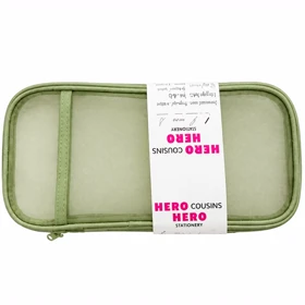 جامدادی توری زیپ‌دار هیرو HERO مدل H-46 سری Cousins (سبز)