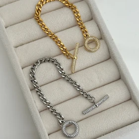 دستبند استیل زنانه دیوید یورمن کد 878