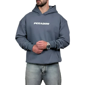 هودی پنبه سه نخ طوسی مدل پگادور