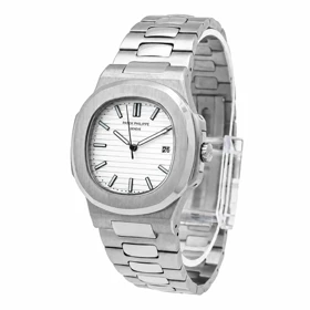ساعت مردانه پتک فیلیپ ناتیلوس سیلور با صفحه سفید مدل Patek-6057-G
