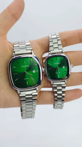 ساعت مچی ست مردانه و زنانه کاسیو اولدمانی Casio با موتور کوارتز و تاریخ دار