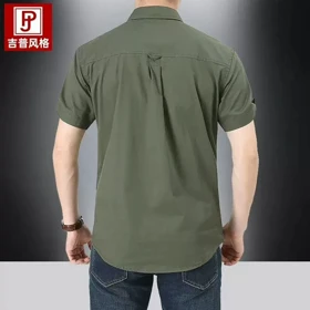 پیراهن کتان دوجیب مارک آفرود off road کد 1751