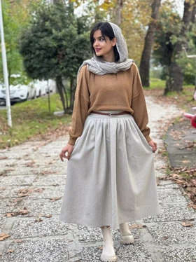 دامن پشمی جناغی