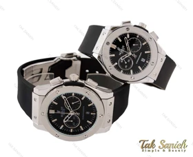 ساعت هابلوت ست سه موتوره نقره ای مشکی Hublot-3776-S