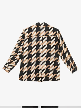 تونیک زنانه کرپ یقه مردانه 50105