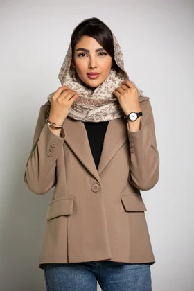 کت زنانه فوتر دکوب چاک‌دار