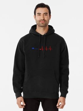 هودی Matrix هودی ماتریکس طرح ECG blue and red pill
