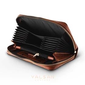 کیف پول زنانه چرم یلسان مدل غزال کد 051-MRV