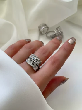 انگشتر گندم رنگ سیلور ژوپینگ