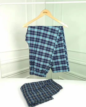 شلوار کتان مردانه چهارخانه سیلکا مدل جیب‌دار