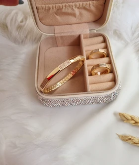 دستبند و انگشتر طرح طلا ملیسا