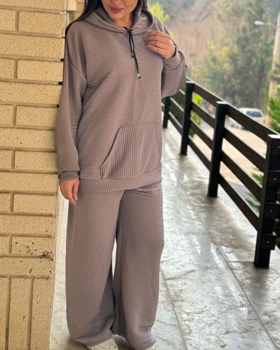 ست هودی شلوار فیتیله 6829