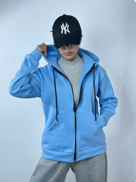 سویشرت کلاهدار  کد 1500120 (آبی)