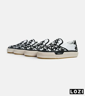 کفش اسنیکرزسفید مشکی Amiri Stars مدل 5998