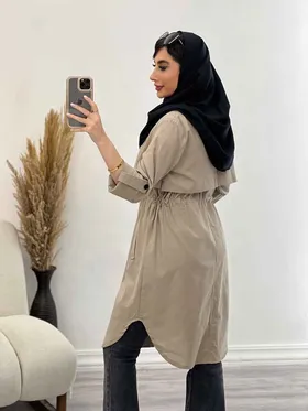 مانتو کمر گت ژیله دار