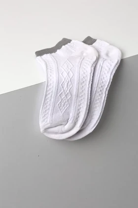 جوراب مچ رنگی طرح برجسته زنانه