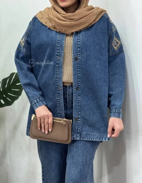 کت جین گلدوزی باران 1