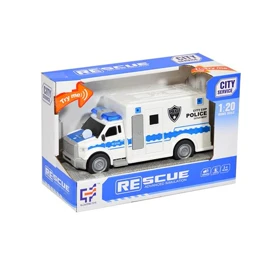 ماشین پلیس قدرتی کششی سفید White police car a1117-4