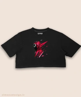 کراپ زنانه طرح اسکویید گیم کد 1047