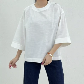 بلوز زنانه سرشانه دکمه