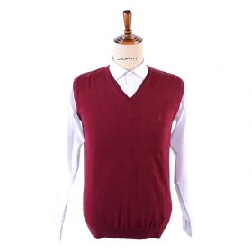 ژیله بافت مردانه یقه هفت زرشکی