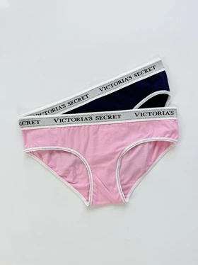 شورت اسلیپ زنانه نخ پنبه کمر کش شاین بسته 2 عددی ویکتوریا سکرت Victoria's Secret