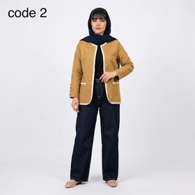 کت کتان نگین‌دار مدل چیچک علیدسا (کد 2)
