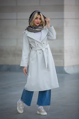 بارانی بلند گلسا فری (استخوانی)