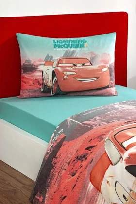 سرویس روتختی یک نفره Özdilek مدل Cars City پنبه - سبز