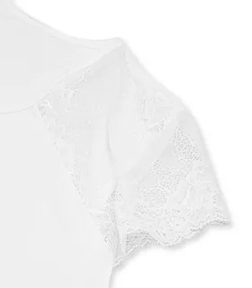 پیراهن راحتی Neev نیو نخ و دانتل کد 4809 سفید White