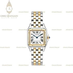 ساعت مچی کارتیه پنتر سیلوررزگلد صفحه سفید Cartier Panthere