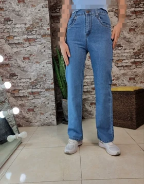 شلوار جین مدل واید استایل کد 10108