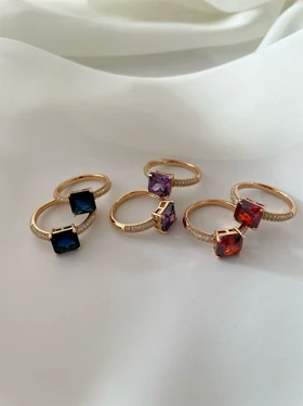 انگشتر نگین بنفش ژوپینگ