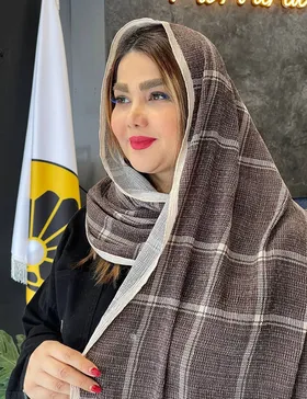 شال پلیسه طرحدار یاسمین کد : L196B