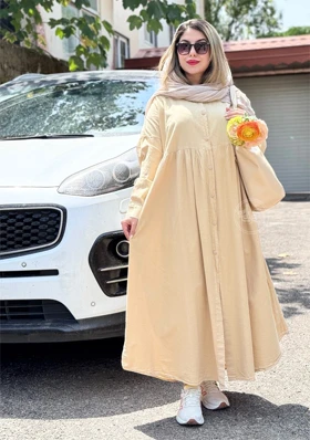 پیراهن مانتویی نسترن