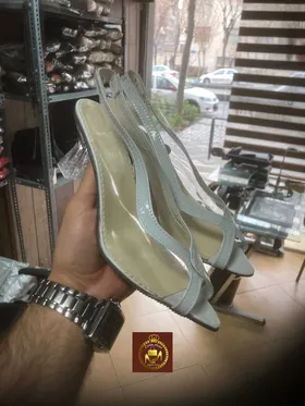 کفش مجلسی طلقی زنانه مشکی و نقره ای