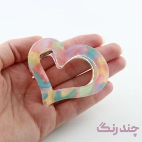 کلیپس دخترانه طرح قلب (هفت رنگ)