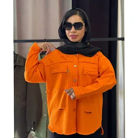 شومیز کتان زنانه زاپ‌دار