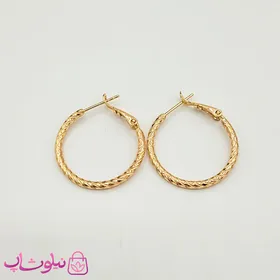 گوشواره حلقه‌ای دخترانه ژوپینگ با قفل امگا