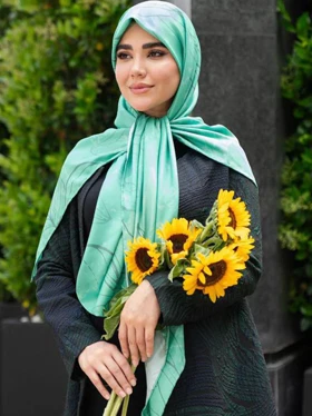 روسری نخ نیلوفر آبی
