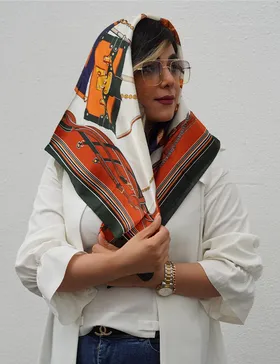 روسری ساتن ابریشمی آوا