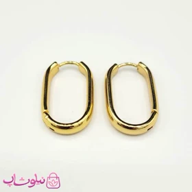 گوشواره زنانه ساده مدل بیضی شکل