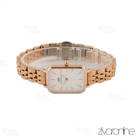 ساعت دنیل ولینگتون کوادرو رزگلد صفحه سفید 105224