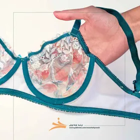 ست شورت و سوتین سفید بنتونی برند نوشه پوش