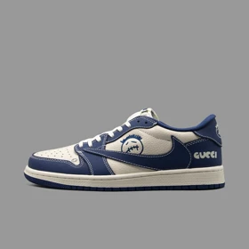 نایکی جردن 1 ترویس اسکات گوچی آبی ساق کوتاه Nike Air Jordan 1 Low OG Travis Scott Gucci Blue