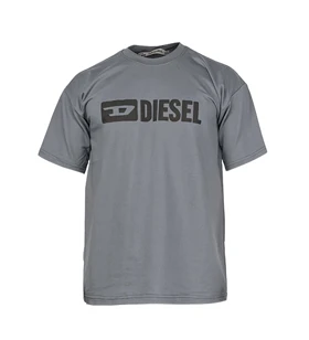 تیشرت Diesel یقه گرد مردانه طوسی طرح دار