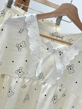 ست لباس راحتی بلوز و شلوارک کد 109