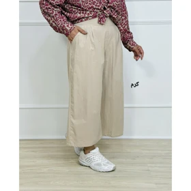 شلوار واید لگ لینن