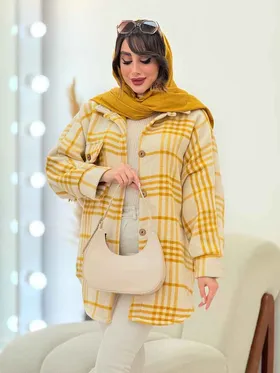 پالتو چهارخونه تک جیب تیبا